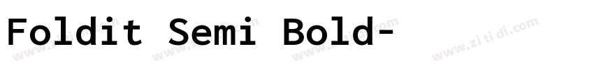 Foldit Semi Bold字体转换